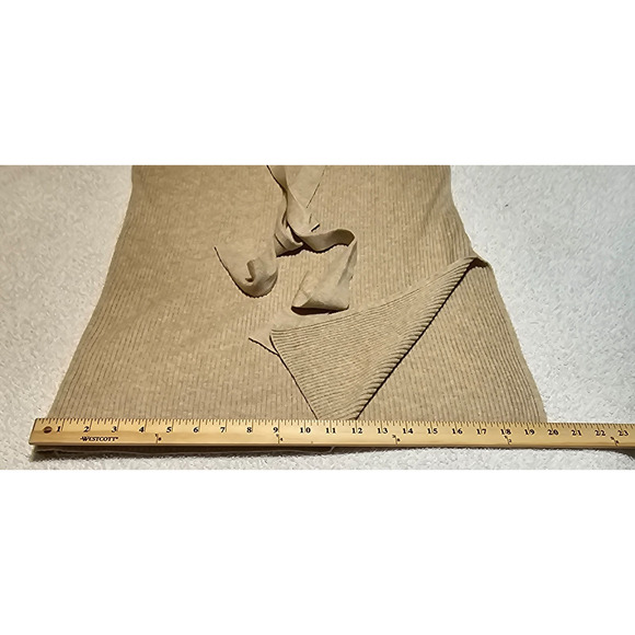 NWT Isabel by Ingrid & Isabel Maternity Ribbed Knit Tie Waist Midi Dress Beige M - Picture 8 of 11